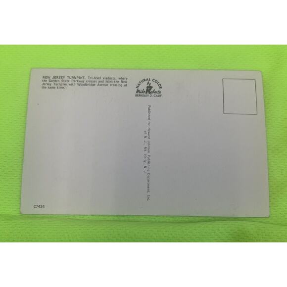 Post Card‎ - Famous Tri-level Crossing At Woodbridge Jersey Turnpike Unposted - Picture 2 of 2